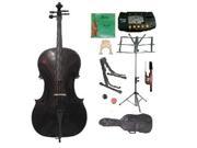 Crystalcello MC100BK 1 2 Size Black Cello with Carrying Bag