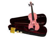 Crystalcello MV300PK 1 10 Size Pink Violin with Case