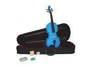 Crystalcello MV300BL 1 16 Size Blue Violin with Case