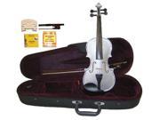 Crystalcello MV300SV 1 4 Size Silver Violin with Case