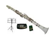 Merano B Flat WHITE Clarinet with Carrying Case