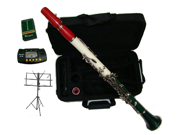 Merano B Flat Clarinet with Case Triple color on one Metro Tuner Music Stand 11 Reeds