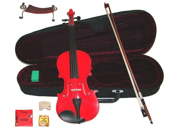 Merano 15 Red Student Viola with Case Bow 2 Sets Strings 2 Bridges Pitch Pipe Rosin Shoulder Rest
