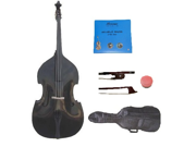 Merano 1 8 Size Black Student Double Bass with Carrying Soft Bag Bow 2 Sets Strings Rosin