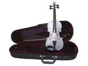 Merano 1 8 Size Silver Violin with Case Bow Free Rosin