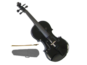 Merano 3 4 Size Black Violin with Case Bow Free Rosin