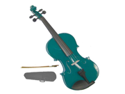Merano 1 10 Size Green Violin with Case Bow Free Rosin
