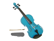 Merano 1 8 Size Blue Violin with Case Bow Free Rosin