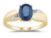 Sapphire and Diamond  Ring 10K yellow Gold