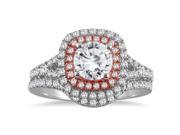 1 3 4 Carat TW Diamond Bridal Set in 14K Rose and White Gold