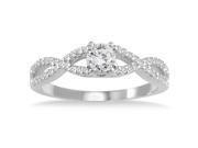 1 2 Carat Diamond Engagement Ring in 10K White Gold