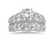AGS Certified 1 1/4 Carat TW Diamond Bridal Set in 14K White Gold (J-K Color, I2-I3 Clarity) AGS Certified 1 1/4 Carat TW Diamond Bridal Set in 14K White Gold (J-K Color, I2-I3 Clarity)