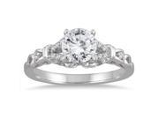 1 1 8 Carat Diamond Engagement Ring in 14K White Gold