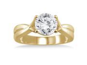 1 Carat Diamond Solitaire Ring in 14K Yellow Gold J K Color I2 I3 Clarity