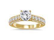 IGI Certified 1 7 8 Carat TW Diamond Ring in 14K Yellow Gold I J Color I2 I3 Clarity