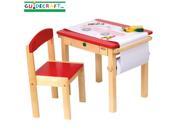 Guidecraft Art Table And Chair Set Red