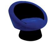 LumiSource Saucer Chair Black Blue CHR SAUCE BK BU
