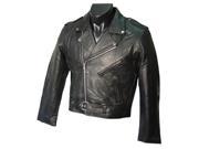 Black Leather Men s Biker Jacket 297 0