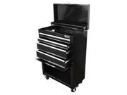 Excel Hardware Roller Metal Tool Chest 2pcs Storage Drawers With Casters Black