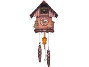 Evergreen and Wildflower Cuckoo Clock with Heart Pendulum