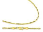 Heavy Chain 14k Solid Yellow Gold Box Necklace 2.2mm 22 inch