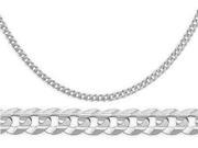 14k Solid White Gold Bracelet Cuban Curb Link 3.2mm 7 inches
