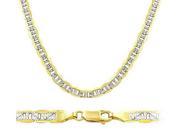 14k Two Tone Yellow White Gold Gucci Bracelet Solid Link 3.5mm 7inches
