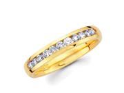 Round Diamond Wedding Ring 14k Yellow Gold Anniversary Band 1 3 CTW