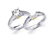 Semi Mount Diamond Engagement Rings Set 18k Multi Tone Gold Wedding