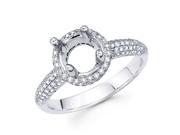 Diamond Engagement Ring 18k White Gold Setting with Sidestones 1 2ct