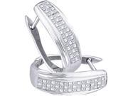 Diamond Hoop Earrings 14k White Gold Princess Channel Set 1 2 Carat