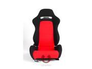 CPA1013 Black and Red Cloth Universal Racing Seats