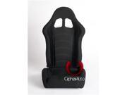 CPA1016 Black Cloth with Grey Stitching Racing Seats