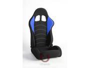 CPA1017 Black and Blue Cloth Racing Seats