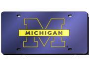 Michigan Wolverines Blue Laser Cut License Plate