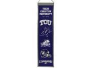 TCU Horned Frogs Wool 8 x32 Heritage Banner