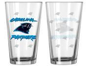 Carolina Panthers Satin Etch Pint Glass Set