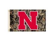Nebraska Huskers 3 x5 Realtree Camo Flag 2013 Logo