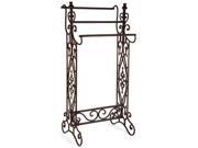 36 Charismatic Narrow Quilt Rack with Ornate Flourish Accents
