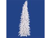 5 Pre Lit Whimsical White Spruce Artificial Christmas Tree Clear Lights
