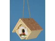 8 Fully Functional Yellow Cottage Outdoor Garden Birdhouse