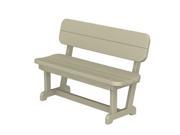 48 Recycled Earth Friendly Park Lane Outdoor Patio Bench Khaki
