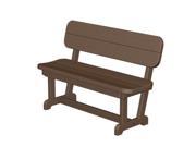 48 Recycled Earth Friendly Park Lane Outdoor Patio Bench Chocolate Brown