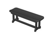 48 Recycled Earth Friendly Park Lane Outdoor Patio Backless Bench Black