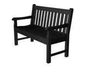 48 Recycled Earth Friendly Nantucket Outdoor Patio Bench Black
