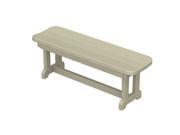 48 Recycled Earth Friendly Park Lane Outdoor Patio Backless Bench Khaki