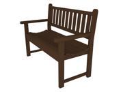 Recycled Earth Friendly Sand and Sea Outdoor Patio Garden Bench Chocolate Brown