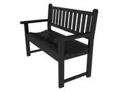 Recycled Earth Friendly Sand and Sea Outdoor Patio Garden Bench Black