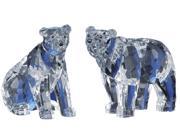 Pack of 4 Icy Crystal Decorative Bears Figurines 5