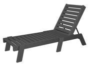 77.25 Recycled Earth Friendly Outdoor Captain s Chaise Lounge Slate Gray